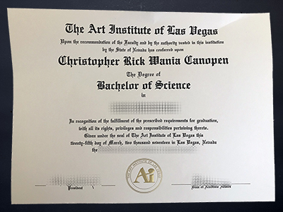 Order Art Institute of Las Vegas certificate
