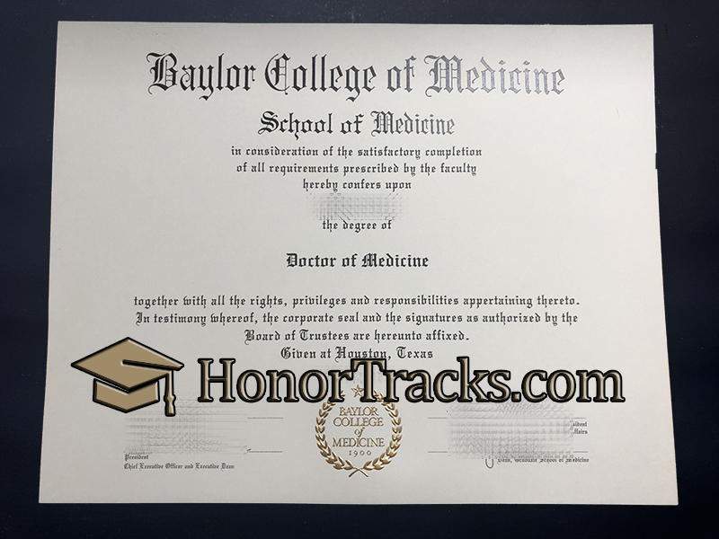 Buy Baylor College of Medicine diploma
