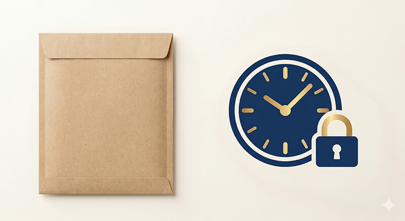 Secure and confidential delivery packaging for a premium fake certificate replica.