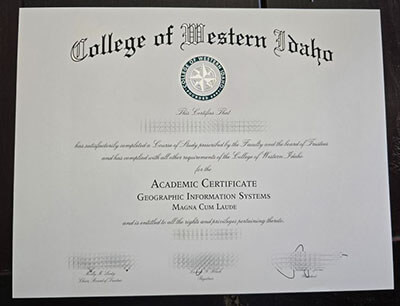 Make College of Western Idaho diploma