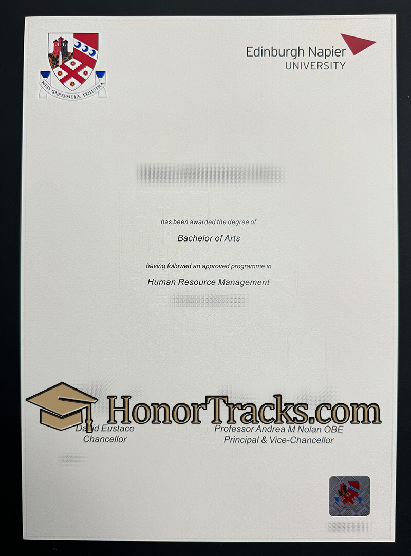 Order Edinburgh Napier University diploma
