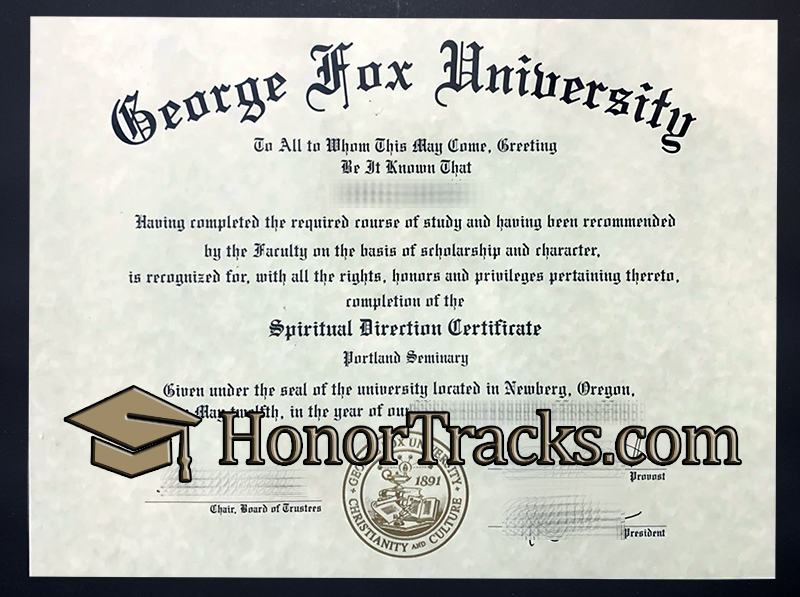 Buy George Fox University diploma