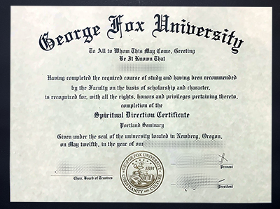 Order George Fox University certificate