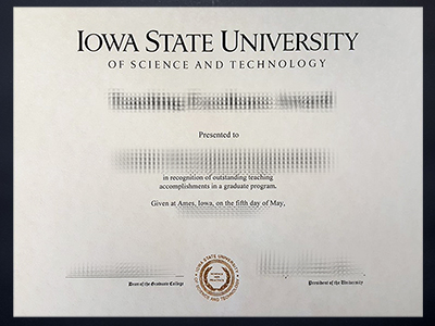fake Iowa State University diploma