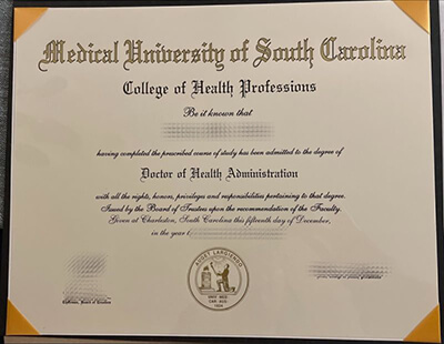 Order Medical University of South Carolina diploma