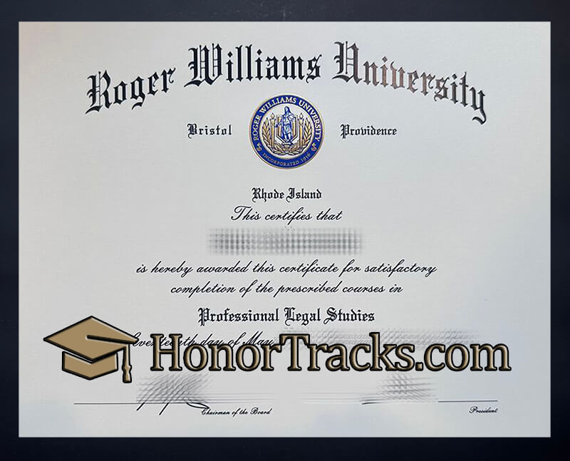 Make Roger Williams University diploma