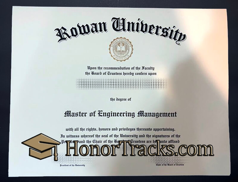order Rowan University certificate