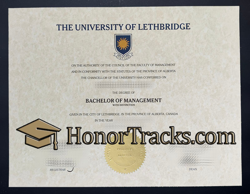 Buy University of Lethbridge diploma