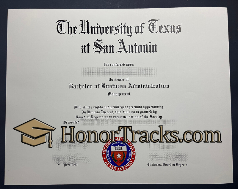 UT San Antonio diploma