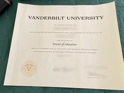 order Vanderbilt University certificate