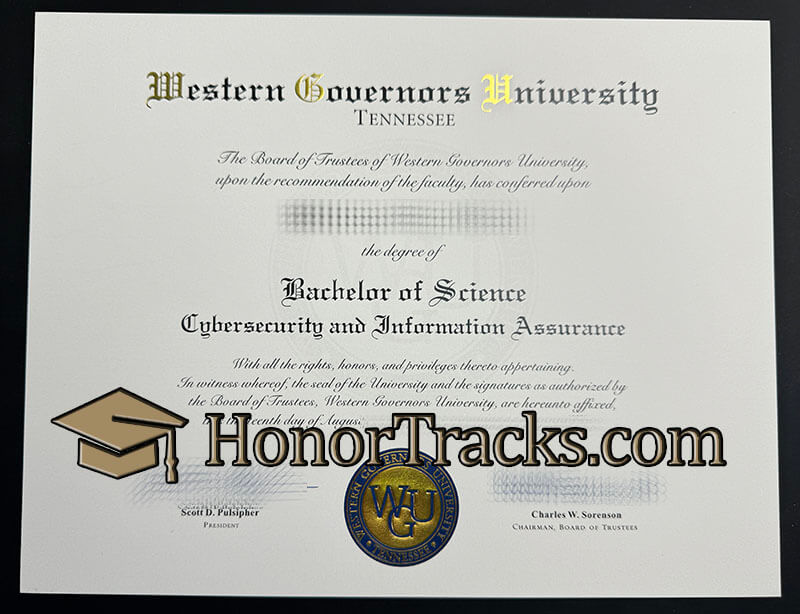 Order Western Governors University diploma