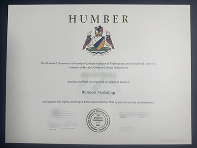 order Humber Polytechnic certificate