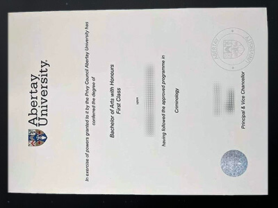 make Abertay University certificate
