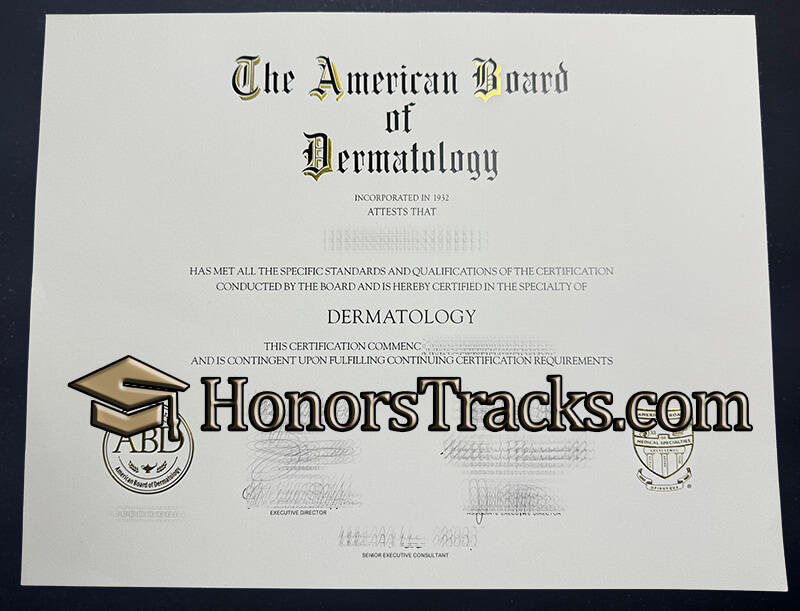 Buy American Board of Dermatology certificate