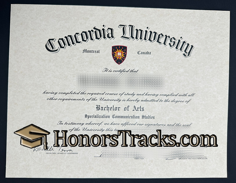 buy Concordia University diploma