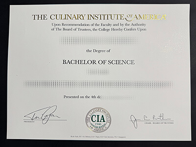 order Culinary Institute of America diploma