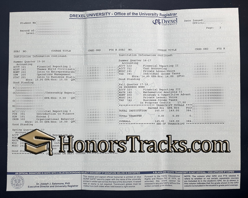 Order Drexel University transcript