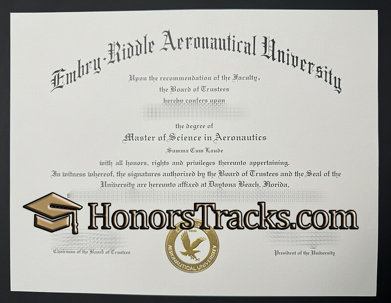 Embry Riddle Aeronautical University diploma