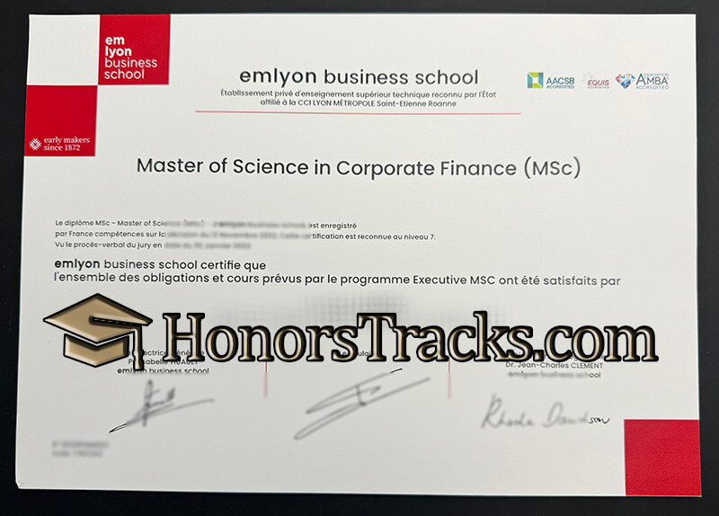 buy Emlyon Business School diploma
