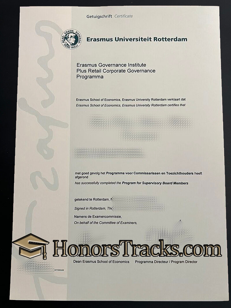 order Erasmus Universiteit Rotterdam diploma