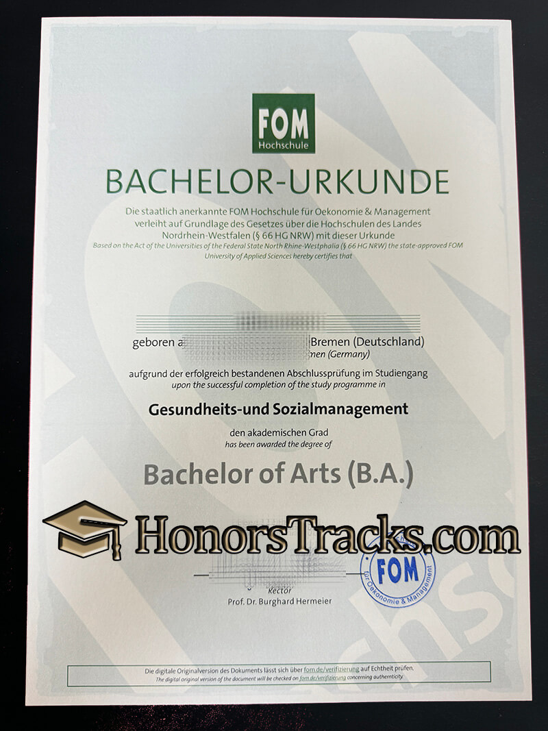 Buy FOM Hochschule diploma