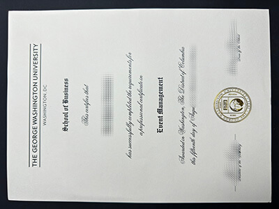 George Washington University diploma