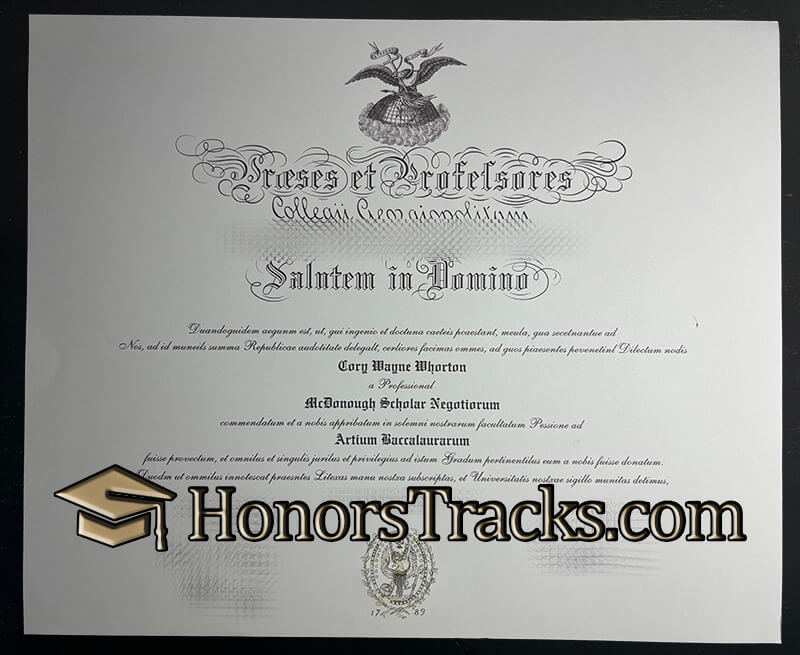 get Georgetown University diploma