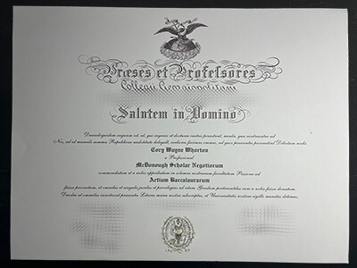 Make Georgetown University diploma