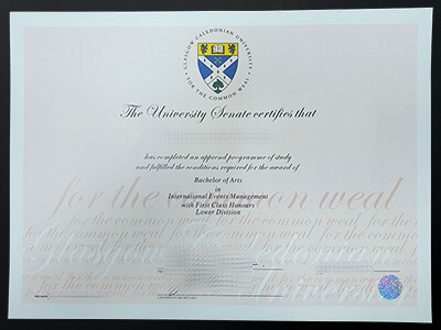 get Glasgow Caledonian University diploma
