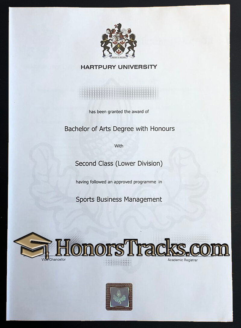 Order Hartpury University diploma
