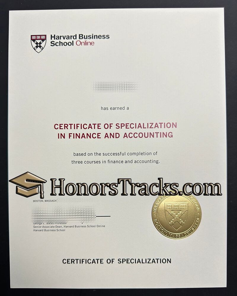 Order Harvard Business School certificate