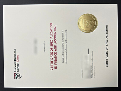 order Harvard Business School certificate