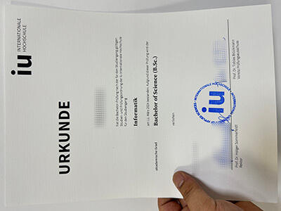 get IU internationale Hochschule diploma