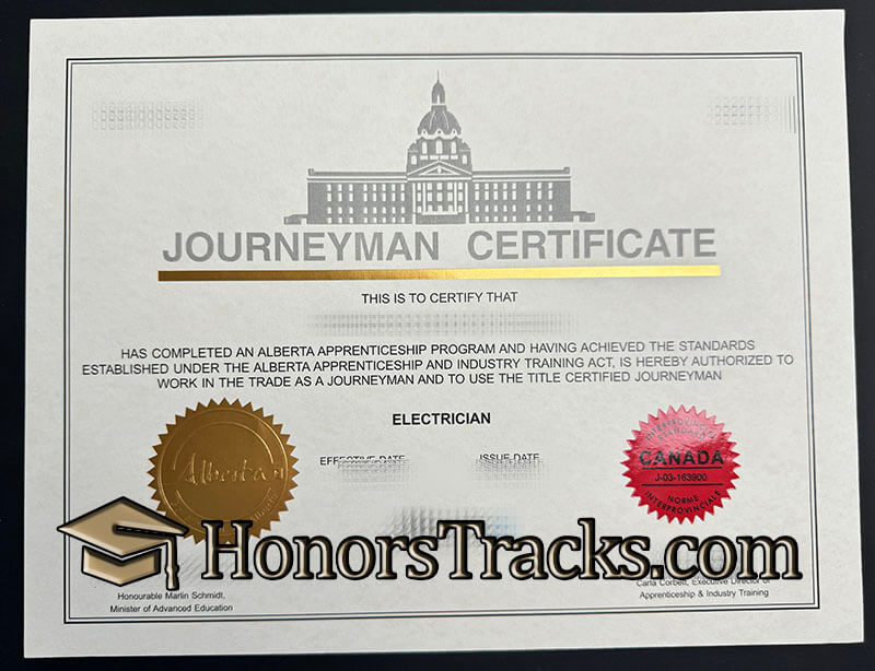 Order Journeyman certificate