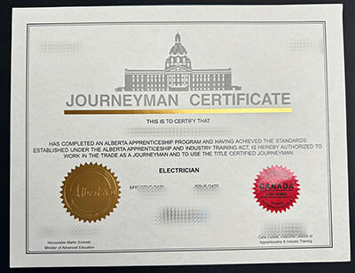 replica Journeyman certificate