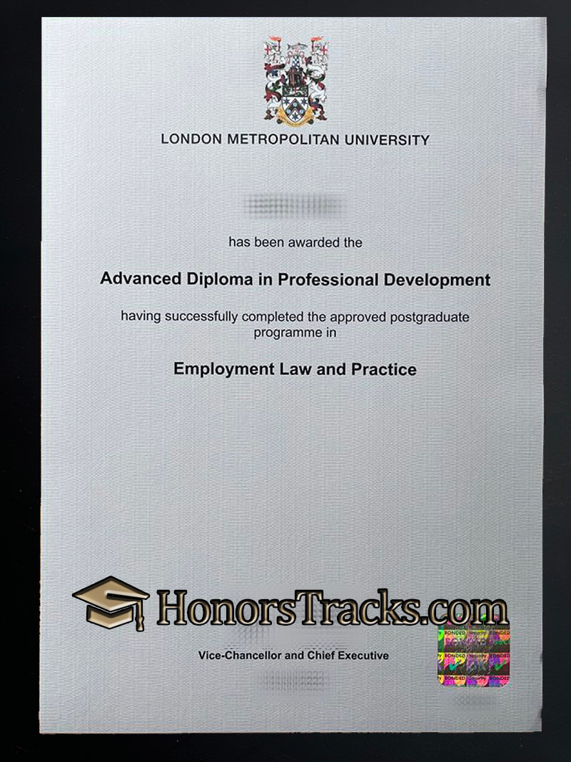 Buy London Metropolitan University diploma