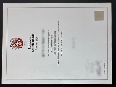 Order London South Bank University diploma