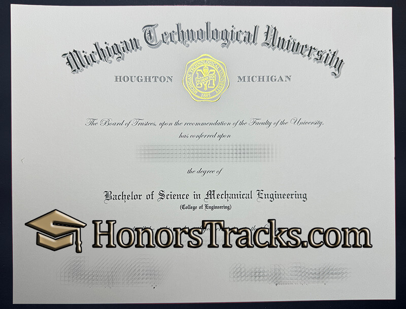 Michigan Technological University diploma