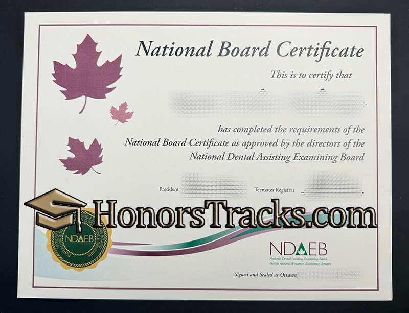 buy National Dental Assisting Examining Board certificate