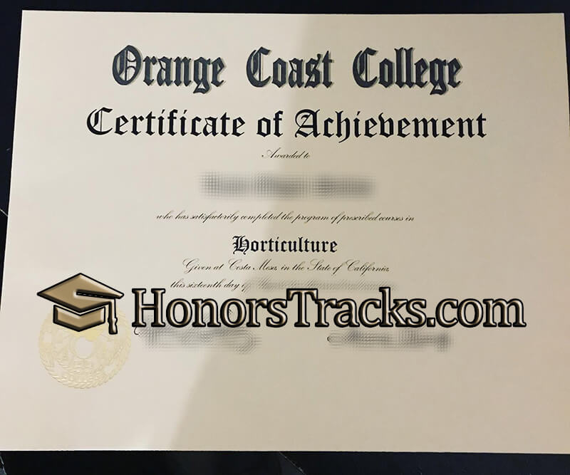 Order Orange Coast College diploma