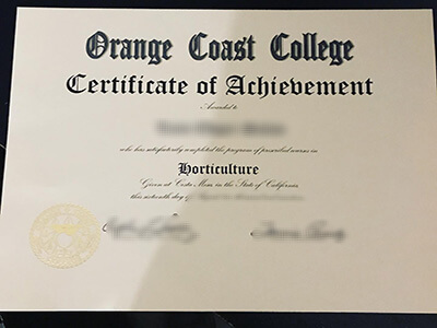 order Orange Coast College diploma