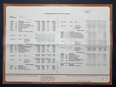 buy RIT transcript