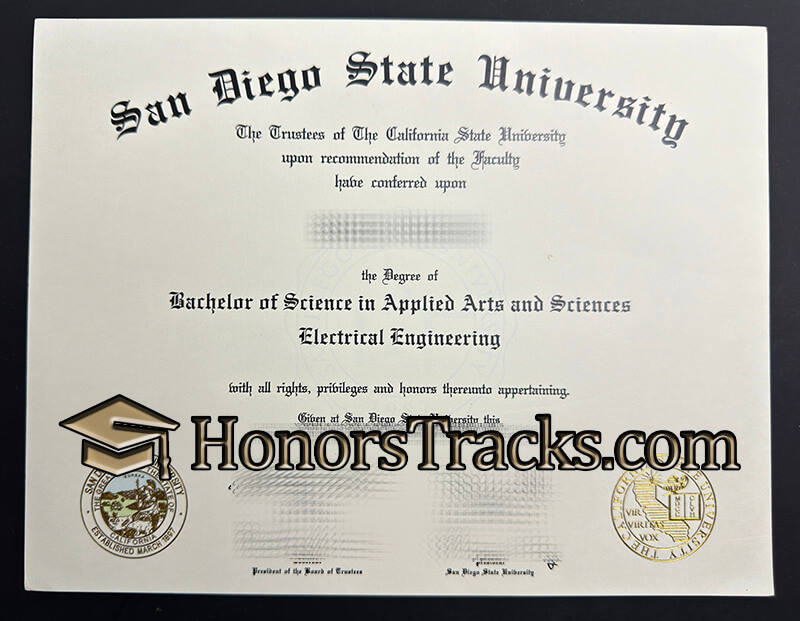 Make San Diego State University diploma