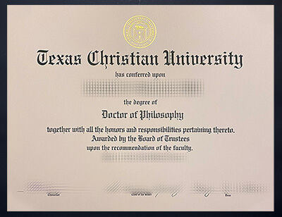 Make Texas Christian University diploma