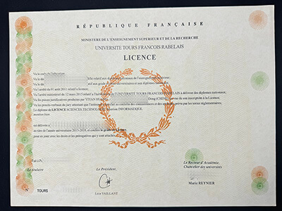 buy Université de Tours diploma