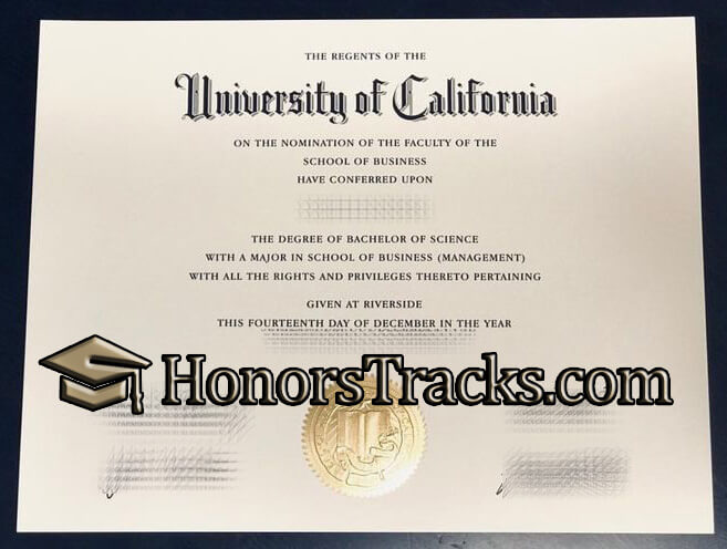 UC Riverside diploma
