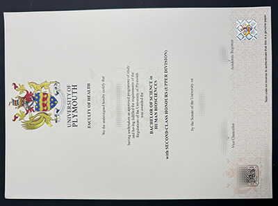 buy University of Plymouth certificate