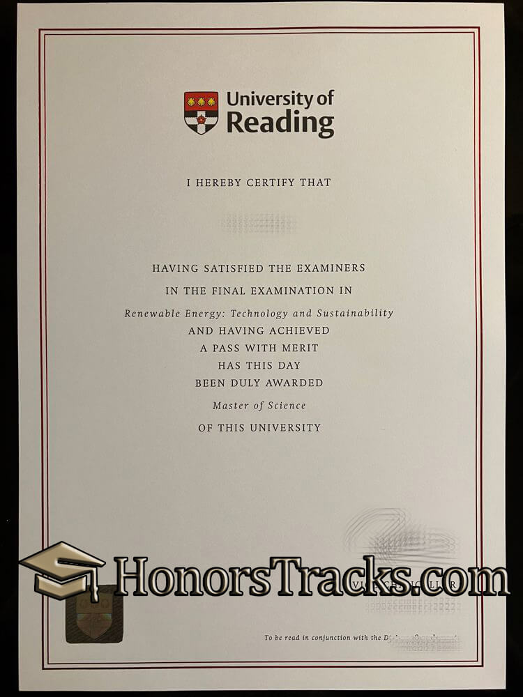 Buy University of Reading diploma