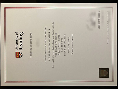 make University of Reading diploma