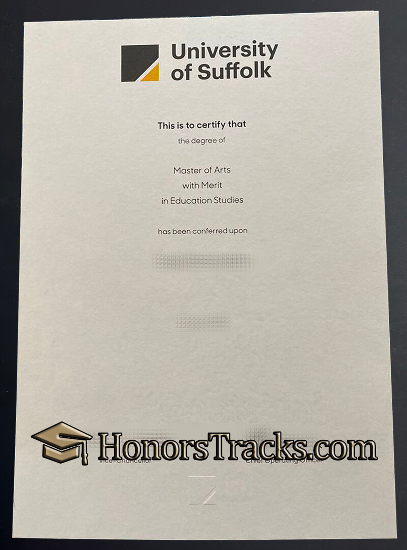 Order University of Suffolk diploma